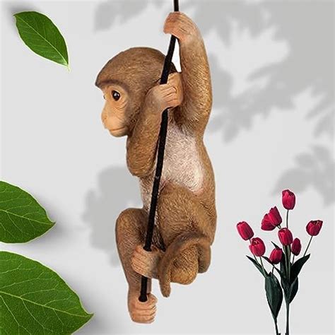 Wonderland Resin Swinging Girl Squirrel Statue to Hang in Balcony for ...