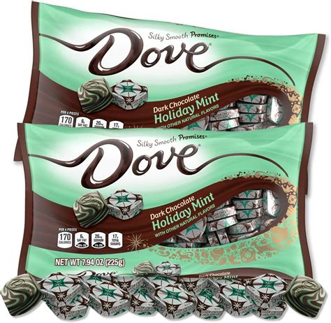 Amazon.com : Dove Chocolate Holiday Mint Promises 2 Pack. Dove Dark ...