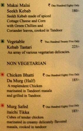 Menu at The Bridge, Lucknow, RWQF+2M8