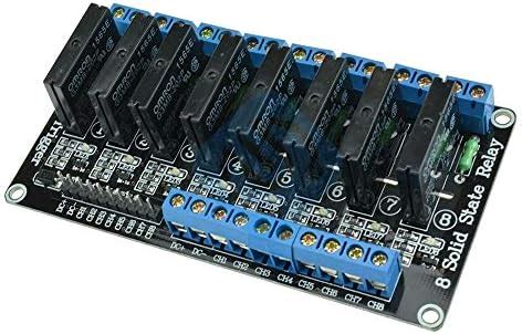 REES52 5V 8 Channel Low Level Trigger Solid State Relay Module with ...