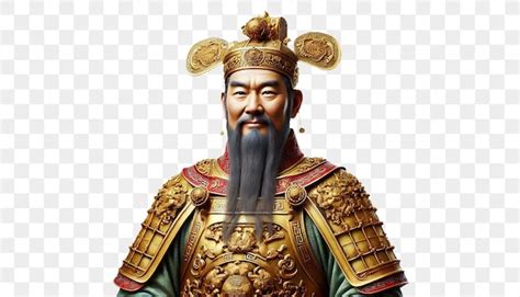 Hyperealistic chinese ming dynasty emperor warrior golden armor social ...