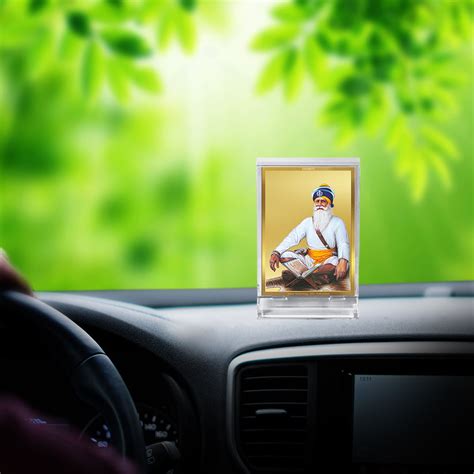 Diviniti 24K Gold Plated Baba Deep Singh Frame For Car Dashboard, Home ...