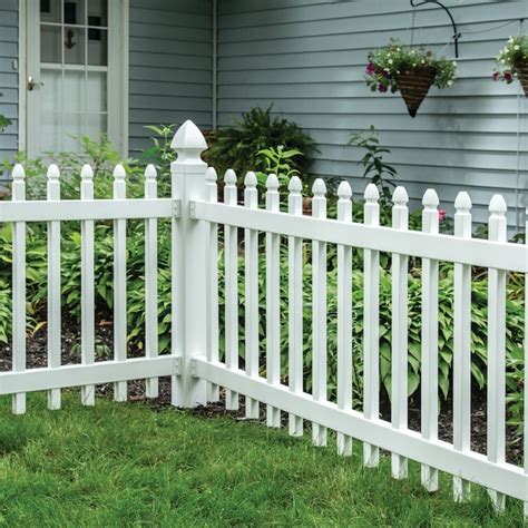 CATALYST Newport 3-ft H x 8-ft W White Vinyl Picket Fence panel ...