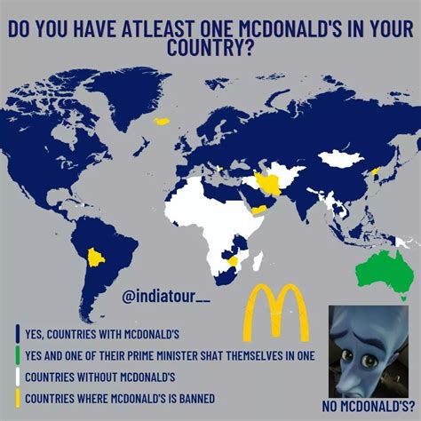 Countries which have/not have McDonald’s.... - Maps on the Web