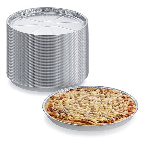 Buy Pack of 25 Disposable Round Foil Pizza Pans – Durable Pizza Tray ...