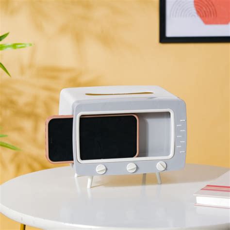 TV Tissue Box With Stand White Online - Premium Tissue Box | Nestasia