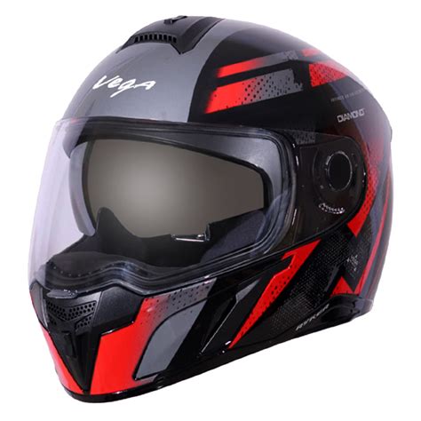 Vega Ryker D/V Diamond Black Red Helmet | Shop Helmets at BIKERSTORE.IN ...