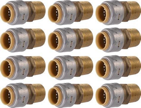 Amazon.com: SharkBite Max 1/2 Inch MNPT Adapter, Pack of 12, Push to ...