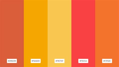 The Best 15 Yellow Orange Red Color Palette Combinations