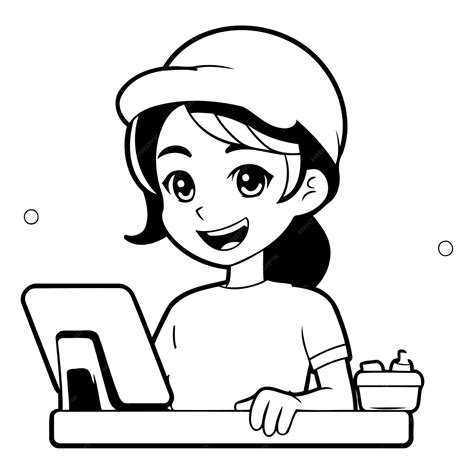 Image result for Cartoon Computer Girl