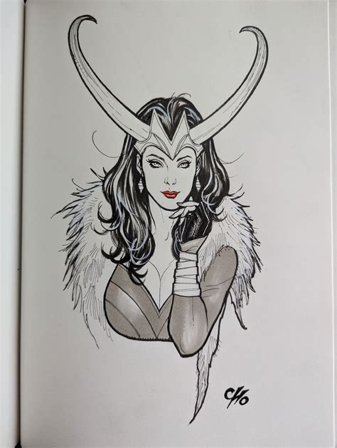 Female Loki, in Octavio d's Cho, Frank Comic Art Gallery Room