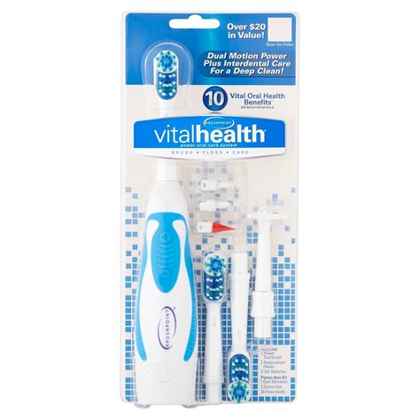 BrushPoint Vital Health Power Oral Care System with Battery Operated ...