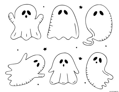 Ghost Cartoon Coloring Page