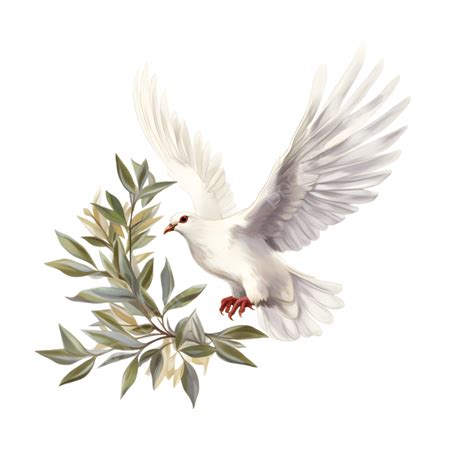 Dove Olive Branch Peace Illustration, White Dove, Olive Branch, Pigeon ...