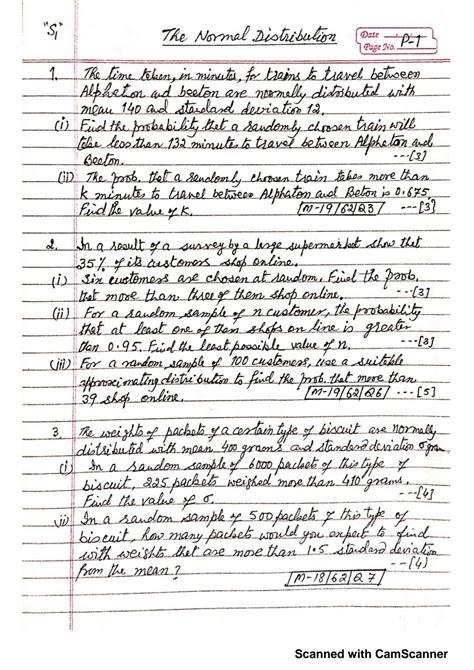Normal Distribution Exercise 的图像结果