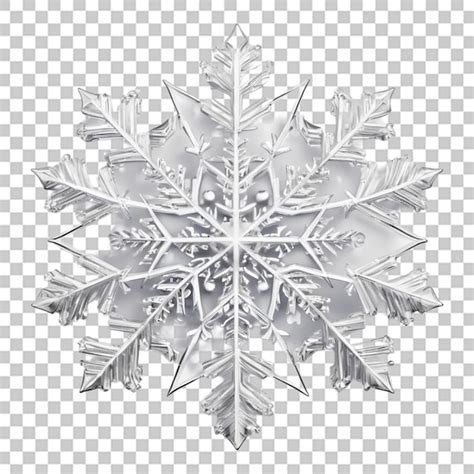 Premium PSD | Beautiful snowflake transparent background