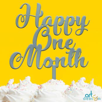 Personalized One Month Baby Cake Topper | ArtandDesigns.in