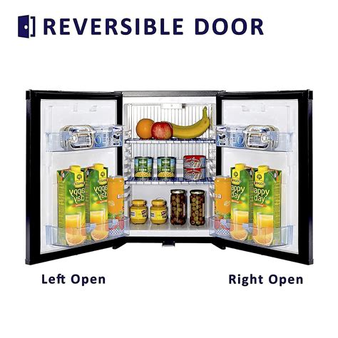 Techomey Mini Fridge With Lock 1.4 Cu.Ft, 12 Volt Refrigerator, Truck ...