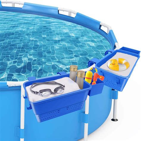 Amazon.com: SUVIYA Poolside Storage Basket with Pool Cup Holder, Above ...