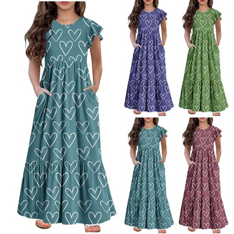 Pounoo New Dresses For Kids Fashion Print Sleeveless Casual Dresses ...