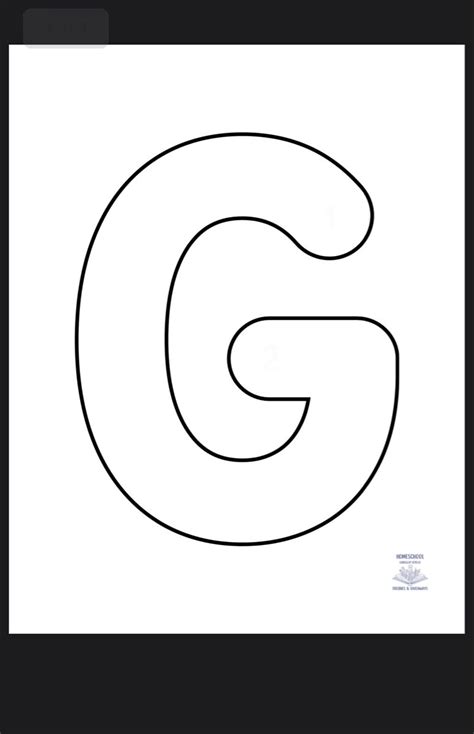 Bubble Letter G Coloring Page