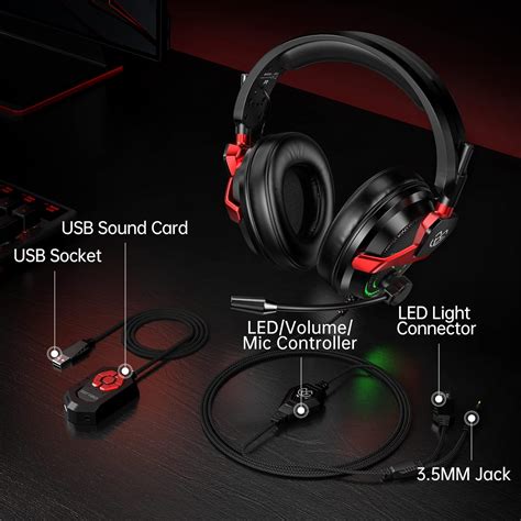 Buy Tatybo 7.1 Gaming Headset for PC, PS4, PS5, Xbox One, Switch, Noise ...