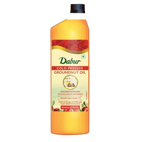 Dabur Cold Pressed Groundnut Cooking Oil - 1L | Rich in antioxidants ...