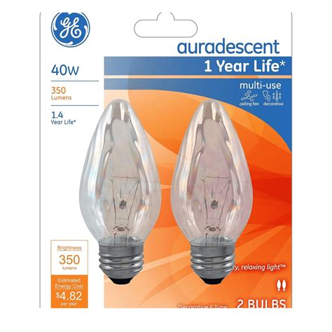 GE Lighting Incandescent 40W Crystal Clear Decorative Light Bulbs ...