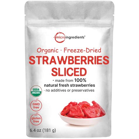 Organic Freeze Dried Strawberries | Premium Sliced Dry Strawberries ...