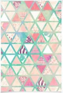 dailyobjects-pink-turquoise-abstract-floral-triangles-patchwork-small ...