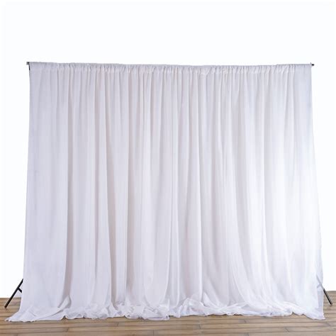 Buy BalsaCircle 20 ft x 10 ft White Chiffon Fabric Backdrop Drapes ...