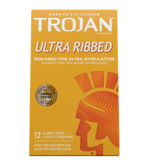 Trojan Ultra Ribbed Premium Lubricated Condoms