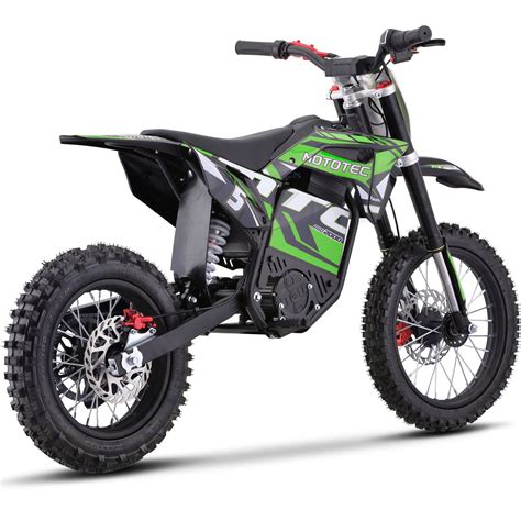 MotoTec 60v 2000w Pro Electric Dirt Bike Lithium Green-MT-Di