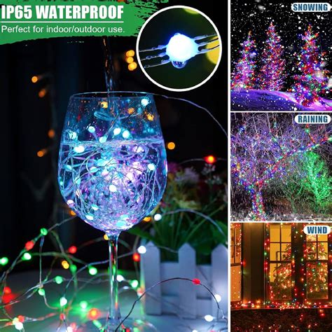 Buy 33ft 100 LED 12 Modes Color Changing Christmas Lights USB Powered ...