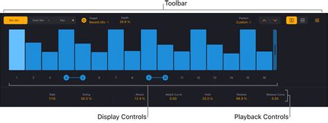 Display controls for step modulator in Step FX in Logic Pro for iPad ...