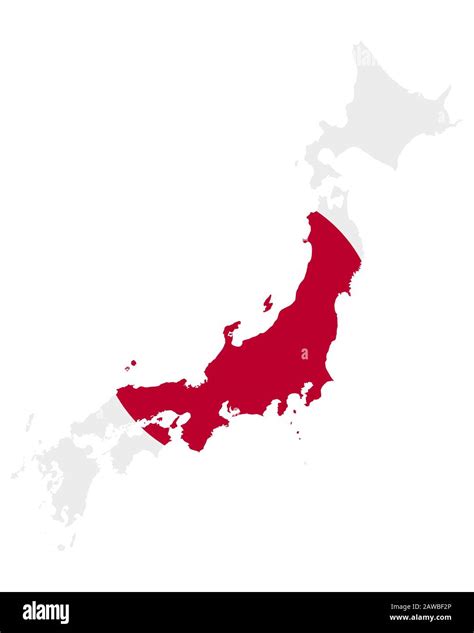 Flag in map of Japan Stock Photo - Alamy