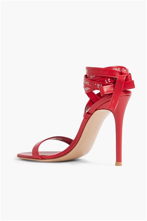 GIANVITO ROSSI Oh Romeo printed leather sandals | THE OUTNET