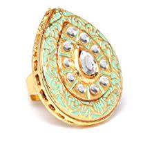 ZAVERI PEARLS Mesmerising Green Bridal Choker Jewellery Set For Women ...