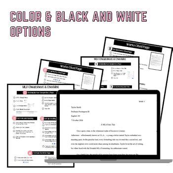 MLA Format Checklist 的图像结果