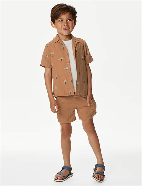Buy Pure Cotton Shorts (2-8 Yrs) at Marks & Spencer