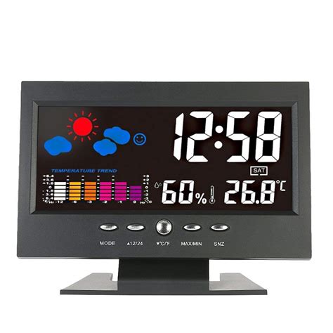 Buy HOMENITY® - Weather Display Alarm Clock Multifunctional Indoor ...