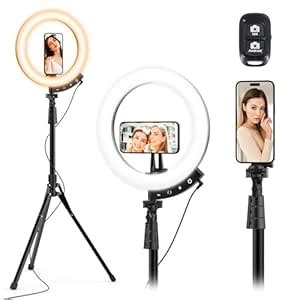 UBeesize Upgraded 12'' Ring Light with 62'' Tripod Stand and Magnetic ...