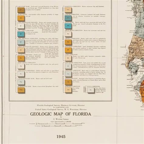 Florida Map Geology | Geoartmaps