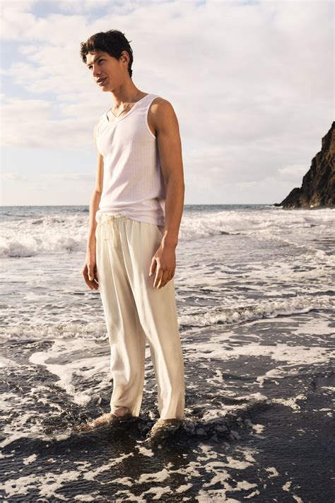 Pyjama vest top and bottoms - White - Men | H&M IN