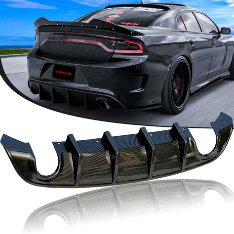Buy Rear Diffuser Compatible with Dodge Charger SRT 2015-2022, Rear Bumper Diffuser Lip Splitter ...