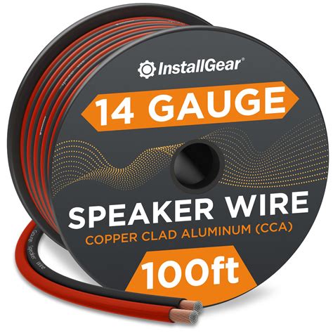 InstallGear 14 Gauge Speaker Wire Cable (100 Foot) - 14 Gauge Wire True ...