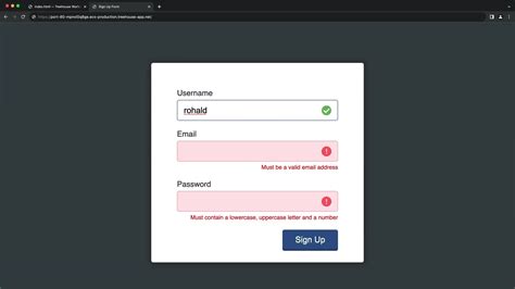 Form Validation HTML DOM 的图像结果