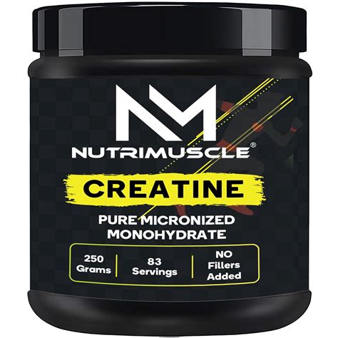 Nutrimuscle Pure Micronised Creatine Monohydrate Powder - 250 grams ...