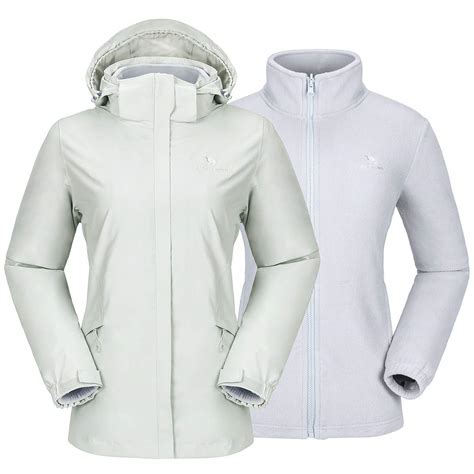 CAMEL CROWN Women's Ski Jacket Waterproof 3 in 1 Winter Jacket ...