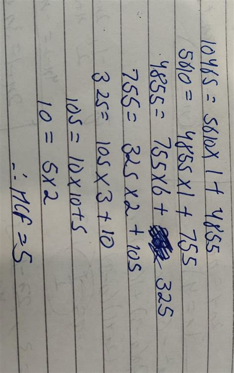 hcf solution 5610 ,10465 - Brainly.in